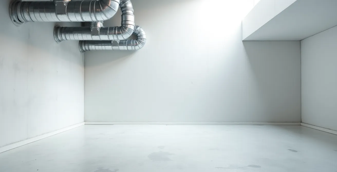 Système de ventilation récupérateur de chaleur installé dans une maison